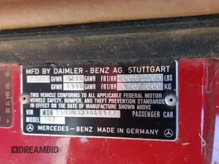 1987 Mercedes-Benz 560 SL z VIN WDBBA48D3HA066423, wystawiony jako Copart lot #57629115 z przebiegiem 75 756 mil mil oraz Tytuł czysty. Historia ofert i sprzedaży dostępna na DreamBid. Obrazek 12.