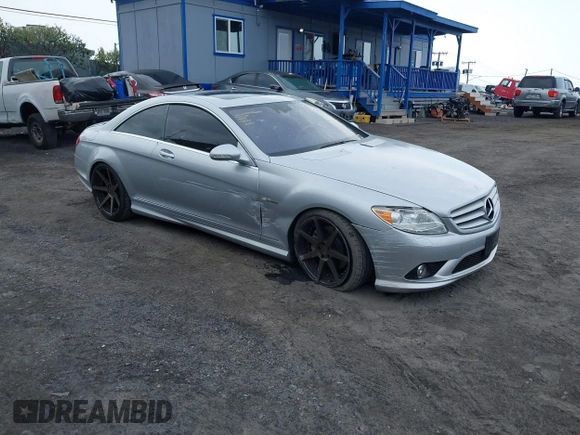 2009 Mercedes-Benz CL 5.5L V8 with VIN WDDEJ86X29A023380, listed as a IAAI auction lot 41746047 with 59,496 mi miles. Bid and sale history available at carsss.com. Image 1.