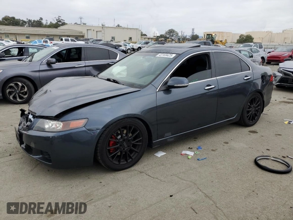 2004 Acura TSX w/Navigation with VIN JH4CL96994C019356, listed as a Copart auction lot 43169425 with 161,442 mi miles and Salvage Title. Bid and sale history available at carsss.com. Image 1.