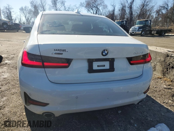 2020 BMW 3 Series 330i xDrive with VIN 3MW5R7J01L8B10114, listed as a Copart auction lot 44727255 with 61,671 mi miles and Non Repairable. Bid and sale history available at carsss.com. Image 6.