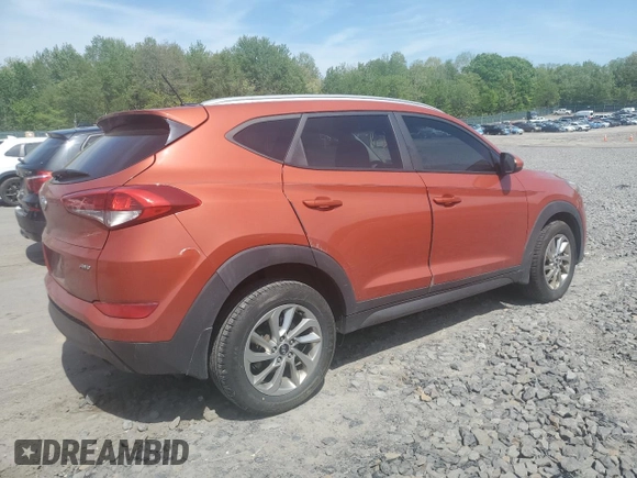 2016 Hyundai Tucson SE z VIN KM8J3CA41GU215612, wystawiony jako Copart lot #56111365 z przebiegiem 139 122 mil mil oraz Szkoda całkowita • Salvage title. Historia ofert i sprzedaży dostępna na DreamBid. Obrazek 3.