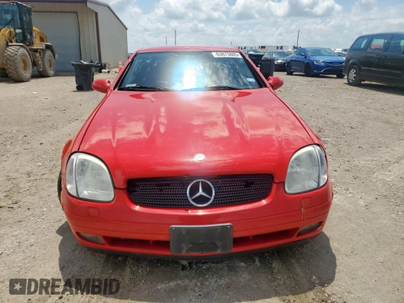 2000 Mercedes-Benz SLK 230 Kompressor with VIN WDBKK47F2YF156715, listed as a Copart auction lot 63873805 with 140,706 mi miles and Salvage title. Bid and sale history available at DreamBid. Image 5.