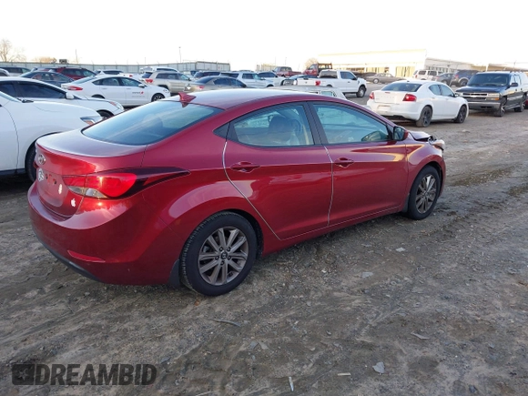 2015 Hyundai Elantra SE z VIN 5NPDH4AE5FH593880, wystawiony jako IAAI lot #41308413 z przebiegiem 148 719 mil mil oraz . Historia ofert i sprzedaży dostępna na DreamBid. Obrazek 4.