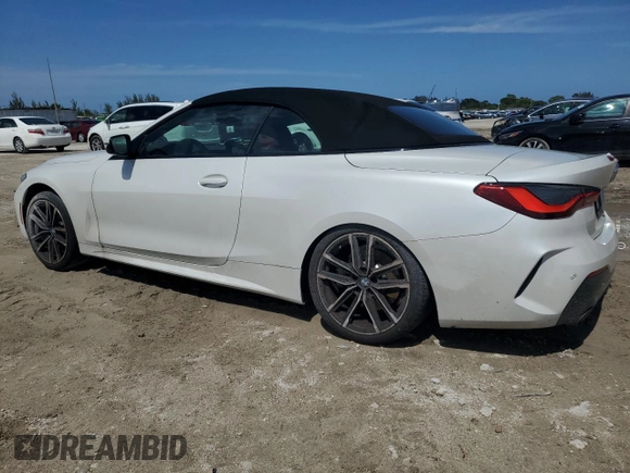 2023 BMW 4 Series 430i with VIN WBA23AT03PCL56790, listed as a Copart auction lot 55554825 with 9,747 mi miles and Salvage title. Bid and sale history available at DreamBid. Image 2.