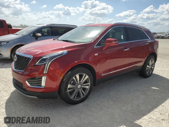 2024 Cadillac XT5 FWD Premium Luxury with VIN 1GYKNCRS3RZ737955, listed as a Copart auction lot 77241674 with 0 mi miles and Salvage Title. Bid and sale history available at carsss.com. Image 1.