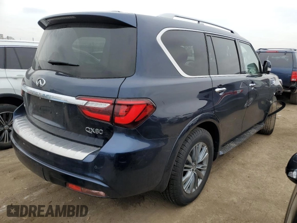 2021 Infiniti QX80 LUXE with VIN JN8AZ2AE2M9271910, listed as a Copart auction lot 71008452 with 46,327 mi miles. Bid and sale history available at carsss.com. Image 3.