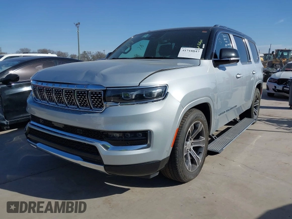 2023 Jeep Grand Wagoneer with VIN 1C4SJVEJ4PS511567, listed as a IAAI auction lot 41718847 with 36,004 mi miles and . Bid and sale history available at DreamBid. Image 2.