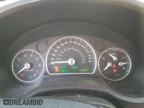 2011 Saab 9-3 with VIN YS3FA4CYXB1307682, listed as a Copart auction lot 46861825 with 146,474 mi miles and Salvage Title. Bid and sale history available at carsss.com. Image 9.