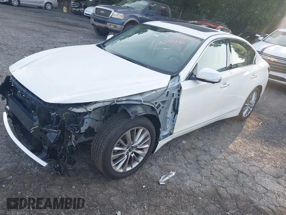 2023 Infiniti Q50 Luxe with VIN JN1EV7BP6PM512345, listed as a IAAI auction lot 42388297 with 11,204 mi miles and . Bid and sale history available at DreamBid. Image 17.