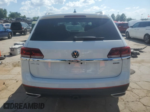 2021 Volkswagen Atlas SEL with VIN 1V2BR2CA0MC547867, listed as a Copart auction lot 62005795 with 64,263 mi miles and Clean title. Bid and sale history available at DreamBid. Image 6.