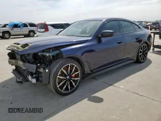 2023 BMW i4 eDrive40 z VIN WBY73AW08PFR19950, wystawiony jako Copart lot #48003365 z przebiegiem Nie podano mil oraz Szkody całkowita. Historia ofert i sprzedaży dostępna na DreamBid. Obrazek 1.
