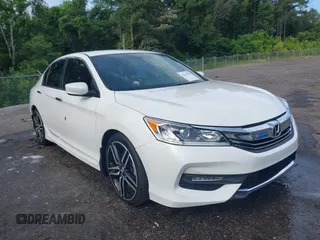 2016 Honda Accord Sport with VIN 1HGCR2F5XGA177730, listed as a IAAI auction lot 42367078 with 186,502 mi miles and . Bid and sale history available at DreamBid. Image 1.