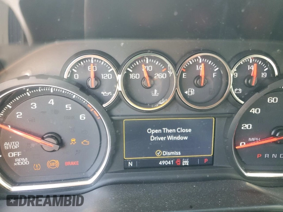 2019 Chevrolet Silverado 1500 LTZ with VIN 3GCUYGED7KG190585, listed as a Copart auction lot 54433485 with 49,041 mi miles and Salvage Title. Bid and sale history available at DreamBid. Image 9.