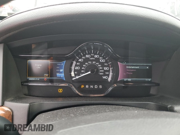2014 Lincoln MKS with VIN 1LNHL9EK5EG606901, listed as a Copart auction lot 75300803 with 98,694 mi miles and Clean Title. Bid and sale history available at DreamBid. Image 9.
