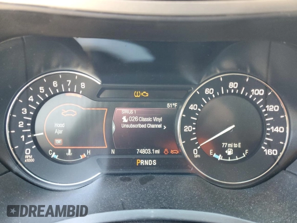 2017 Lincoln MKZ Select with VIN 3LN6L5C95HR664634, listed as a Copart auction lot 45489755 with 74,803 mi miles and Salvage title. Bid and sale history available at DreamBid. Image 9.