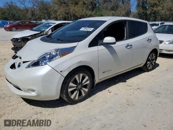 2016 Nissan LEAF SV with VIN 1N4BZ0CP2GC303867, listed as a Copart auction lot 47894815 with 85,797 mi miles and Salvage Title. Bid and sale history available at carsss.com. Image 1.