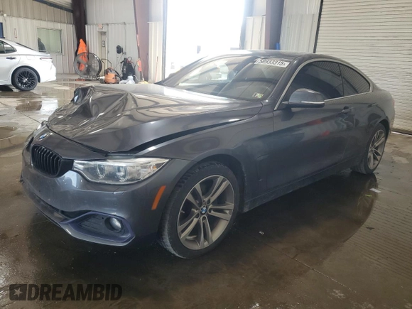 2017 BMW 4 Series 430i xDrive with VIN WBA4R9C30HK878851, listed as a Copart auction lot 58933315 with 83,643 mi miles and Salvage title. Bid and sale history available at DreamBid. Image 1.