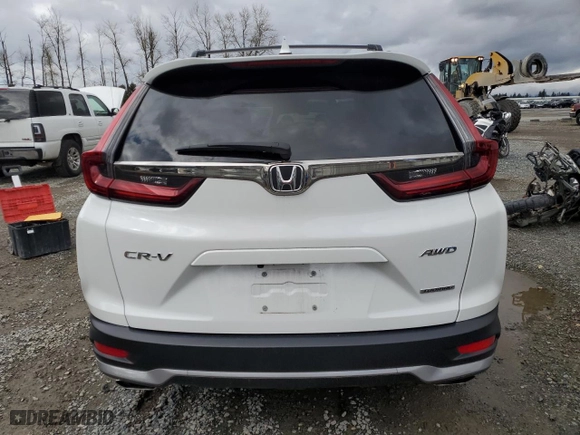 2021 Honda CR-V Touring with VIN 2HKRW2H92MH614755, listed as a Copart auction lot 51477745 with 53,803 mi miles and Salvage Title. Bid and sale history available at carsss.com. Image 6.