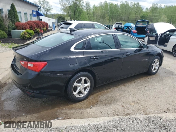 2016 Chevrolet Malibu LS with VIN 1G1ZB5STXGF235107, listed as a Copart auction lot 52732905 with 162,179 mi miles and Non repairable. Bid and sale history available at DreamBid. Image 3.