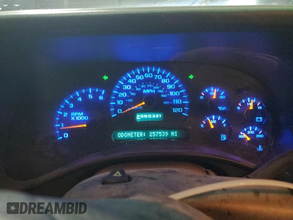 2004 GMC Yukon XL SLE with VIN 3GKEC16T54G324913, listed as a Copart auction lot 44464275 with 257,529 mi miles and Salvage Title. Bid and sale history available at carsss.com. Image 9.