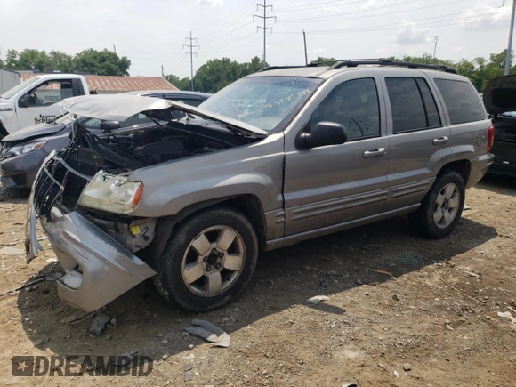 2001 Jeep Grand Cherokee Limited with VIN 1J4GW58S91C586210, listed as a Copart auction lot 58985344 with 151,912 mi miles and Salvage Title. Bid and sale history available at carsss.com. Image 1.