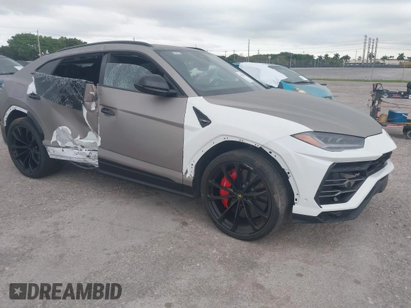 2019 Lamborghini Urus z VIN ZPBUA1ZL6KLA06025, wystawiony jako IAAI lot #41582035 z przebiegiem 71 842 mil mil oraz . Historia ofert i sprzedaży dostępna na DreamBid. Obrazek 1.