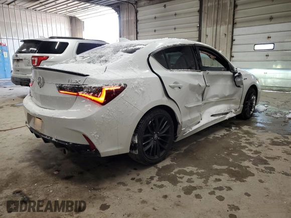 2020 Acura ILX w/Premium/A-SPEC Pkg with VIN 19UDE2F81LA009110, listed as a Copart auction lot 41711785 with 50,266 mi miles and Salvage Title. Bid and sale history available at carsss.com. Image 3.