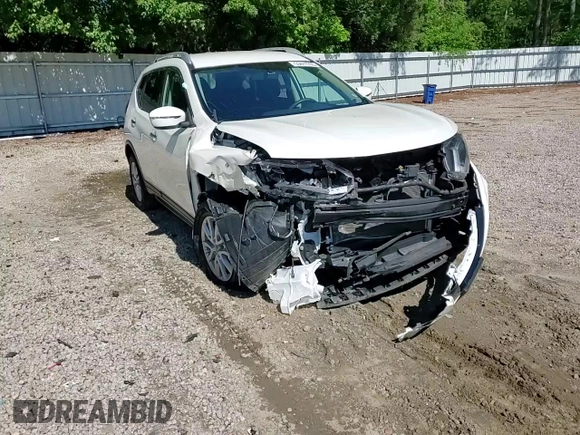 2017 Nissan Rogue SV with VIN KNMAT2MV2HP595790, listed as a Copart auction lot 55877705 with 42,816 mi miles and Salvage title. Bid and sale history available at DreamBid. Image 14.