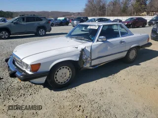 1988 Mercedes-Benz 560 Series 560SL with VIN WDBBA48D1JA078995, listed as a Copart auction lot 89274725 with 119,355 mi miles and Salvage Title. Bid and sale history available at carsss.com. Image 1.