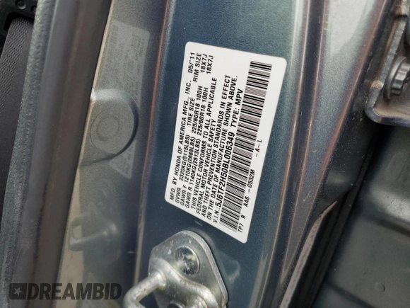 2011 Honda Accord Crosstour EX-L with VIN 5J6TF2H50BL006349, listed as a Copart auction lot 79612804 with 112,488 mi miles and Salvage Title. Bid and sale history available at carsss.com. Image 12.