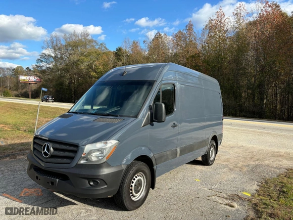 2018 Mercedes-Benz Sprinter Cargo Van Worker with VIN WD3PE7CD9JP628519, listed as a Copart auction lot 84694564 with 112,836 mi miles and Clean Title. Bid and sale history available at carsss.com. Image 2.