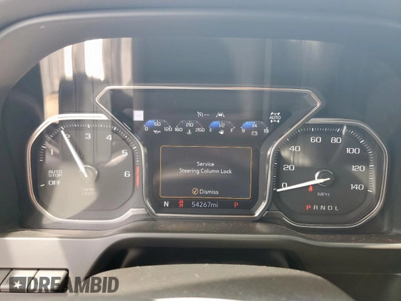 2020 GMC Sierra 1500 Denali with VIN 1GTU9FEL1LZ109497, listed as a Copart auction lot 57228625 with 54,267 mi miles and Salvage title. Bid and sale history available at DreamBid. Image 9.
