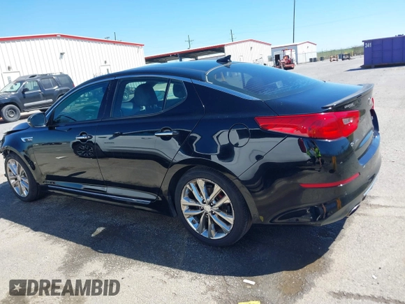 2015 Kia Optima SX Turbo with VIN 5XXGR4A62FG419859, listed as a IAAI auction lot 41805481 with 166,602 mi miles. Bid and sale history available at carsss.com. Image 14.