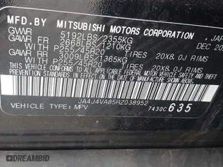 2024 Mitsubishi Outlander SE with VIN JA4J4VA85RZ038952, listed as a IAAI auction lot 41899459 with 19,032 mi miles. Bid and sale history available at carsss.com. Image 9.