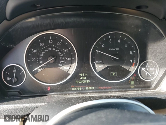 2013 BMW 3 Series 320i with VIN WBA3B1C52DF461964, listed as a Copart auction lot 47527375 with 131,786 mi miles and Salvage Title. Bid and sale history available at carsss.com. Image 9.