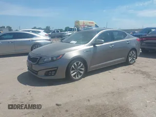 2014 Kia Optima SXL Turbo with VIN 5XXGR4A66EG299014, listed as a IAAI auction lot 42359381 with 150,027 mi miles and . Bid and sale history available at DreamBid. Image 2.