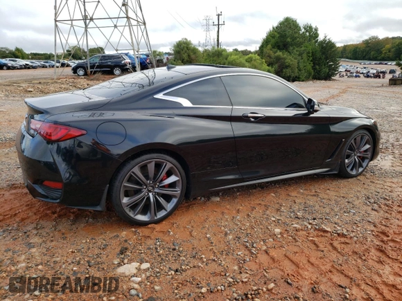 2022 Infiniti Q60 Red Sport 400 with VIN JN1FV7LK5NM660409, listed as a Copart auction lot 71884424 with 35,354 mi miles and Salvage title. Bid and sale history available at DreamBid. Image 3.