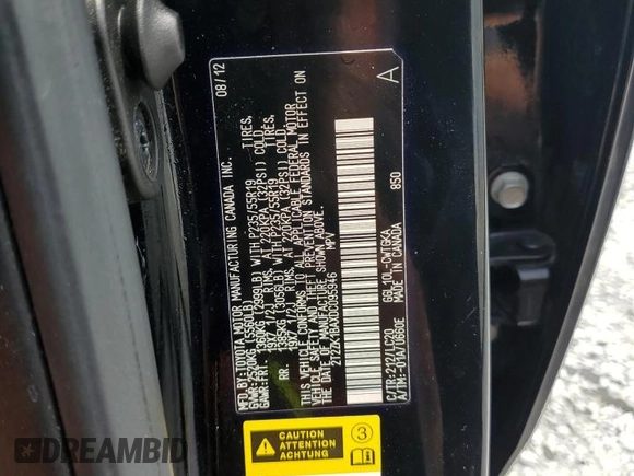 2013 Lexus RX 350 z VIN 2T2ZK1BAXDC095946, wystawiony jako Copart lot #56044735 z przebiegiem 174 474 mil mil oraz Szkoda całkowita • Salvage title. Historia ofert i sprzedaży dostępna na DreamBid. Obrazek 13.
