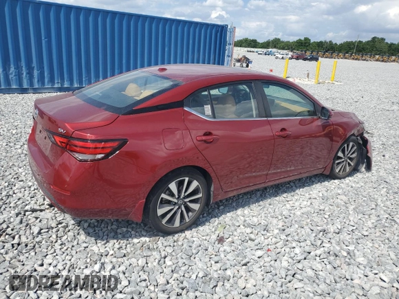 2020 Nissan Sentra SV with VIN 3N1AB8CV9LY306499, listed as a Copart auction lot 54952555 with 22,881 mi miles and Salvage Title. Bid and sale history available at DreamBid. Image 3.