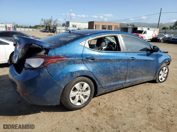 2016 Hyundai Elantra SE with VIN KMHDH4AE5GU601138, listed as a Copart auction lot 51821695 with 150,959 mi miles and Salvage Title. Bid and sale history available at carsss.com. Image 3.