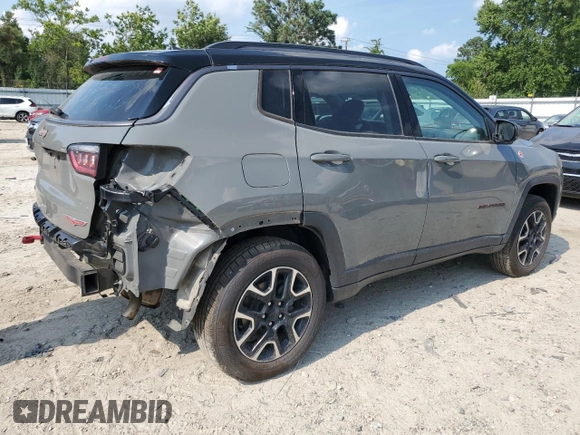 2020 Jeep Compass Trailhawk z VIN 3C4NJDDB4LT106769, wystawiony jako Copart lot #63082475 z przebiegiem 82 390 mil mil oraz Szkoda całkowita • Salvage title. Historia ofert i sprzedaży dostępna na DreamBid. Obrazek 3.