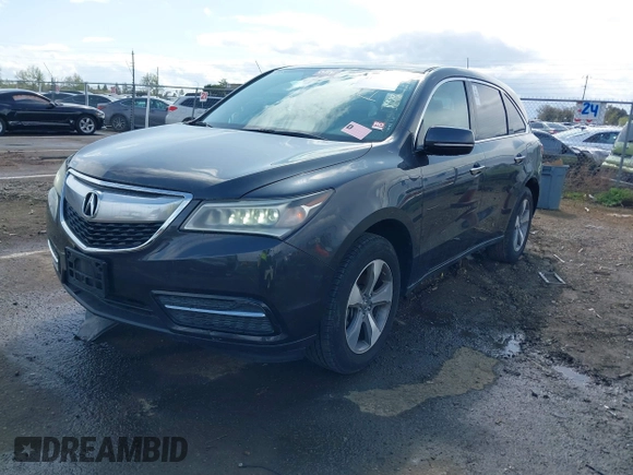 2016 Acura MDX with VIN 5FRYD3H21GB010674, listed as a IAAI auction lot 41916426 with 121,278 mi miles. Bid and sale history available at carsss.com. Image 2.