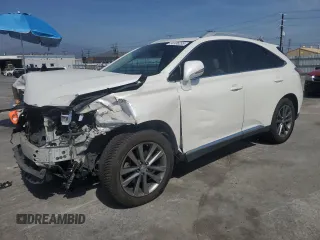 2014 Lexus RX 350 with VIN JTJZK1BA7E2010384, listed as a Copart auction lot 54106235 with 169,142 mi miles and Salvage Title. Bid and sale history available at DreamBid. Image 1.