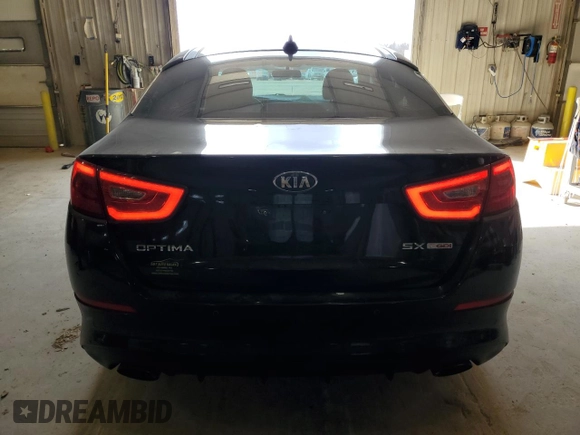 2015 Kia Optima SXL Turbo with VIN 5XXGR4A69FG498155, listed as a Copart auction lot 50351495 with 140,309 mi miles and Salvage title. Bid and sale history available at DreamBid. Image 6.