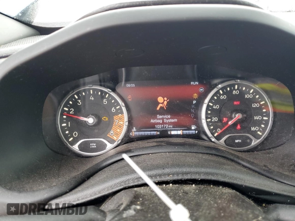 2020 Jeep Renegade Altitude with VIN ZACNJAB17LPL39025, listed as a Copart auction lot 65743864 with 103,172 mi miles and Non repairable. Bid and sale history available at DreamBid. Image 9.