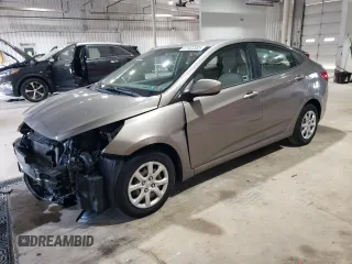 2014 Hyundai Accent GLS with VIN KMHCT4AE3EU681899, listed as a Copart auction lot 61922385 with 118,800 mi miles and Salvage title. Bid and sale history available at DreamBid. Image 1.