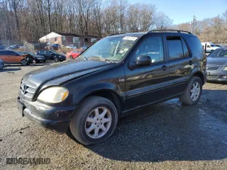 2001 Mercedes-Benz M-Class with VIN 4JGAB72EX1A277472, listed as a Copart auction lot 86857214 with 0 mi miles and Salvage Title. Bid and sale history available at carsss.com. Image 1.