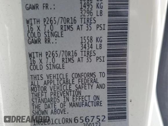 2024 Nissan Frontier S z VIN 1N6ED1CL0RN656752, wystawiony jako Copart lot #58395375 z przebiegiem 22 937 mil mil oraz Szkoda całkowita • Salvage title. Historia ofert i sprzedaży dostępna na DreamBid. Obrazek 12.