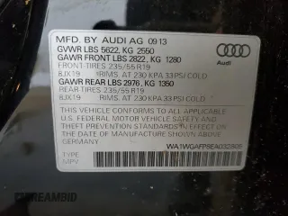 2014 Audi Q5 Prestige with VIN WA1WGAFP8EA032805, listed as a Copart auction lot 63406945 with 110,440 mi miles and Salvage title. Bid and sale history available at DreamBid. Image 13.