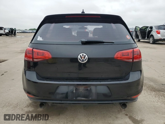 2015 Volkswagen Golf GTI SE with VIN 3VW5T7AU7FM032812, listed as a Copart auction lot 54594495 with 67,789 mi miles and Salvage Title. Bid and sale history available at carsss.com. Image 6.